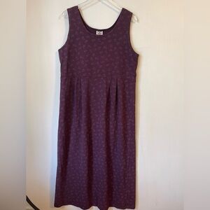 CMI Vintage Floral Knit Maxi Dress Sleeveless L Purple USA